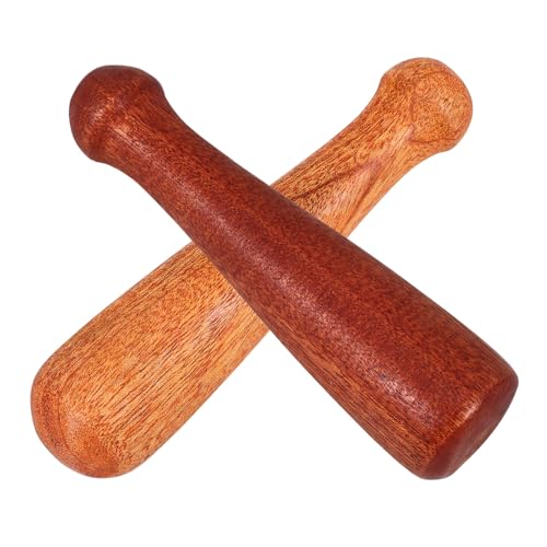 Veemoon Pilons en Bois Outil Cuisine Ergonomique et Facile à Utiliser Cuisine 2pcs Pilon à Épices Naturel en Bois pour Préparation Culinaire