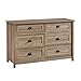 Sauder 419320 County Line Dresser L: 52.24" x W: 18.98" x H: 32.80" Salt Oak Finish