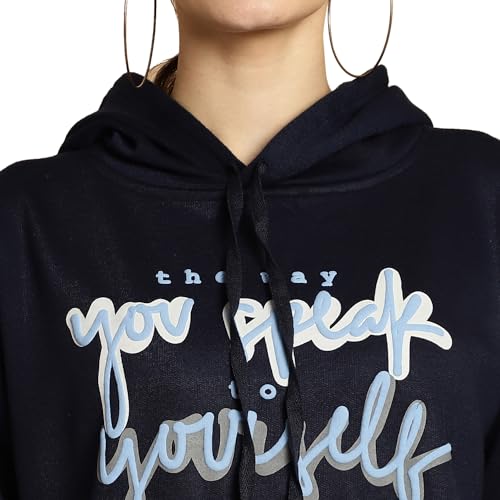 Image of Mack Jonney Printed Hooded Cotton Fleece Sweatshirt for Women-MACK32482