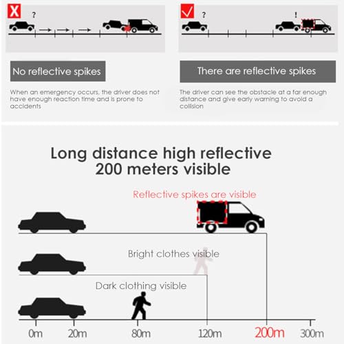 10 Stück Reflektierender Markierungsnagel, Parkplatz Markierung Gartenweg Treppen Gelb (weiß - 10 packen)