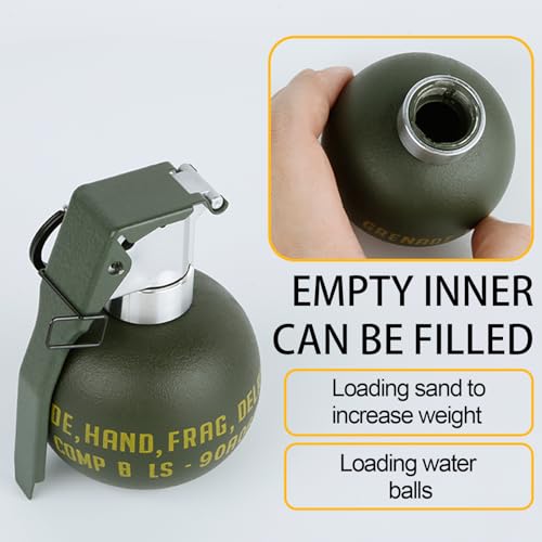 Disratw Airsoft Grenade Toy Plastic CS Hand Grenade Model Tactical Gear Accessories for Army Fans Cosplay Props CS Game(No Function) (M67)