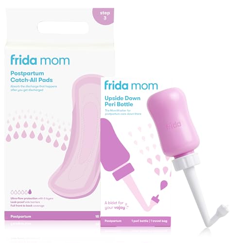 Bundle of Frida Mom Upside Down Peri Bottle + Postpartum Maternit...