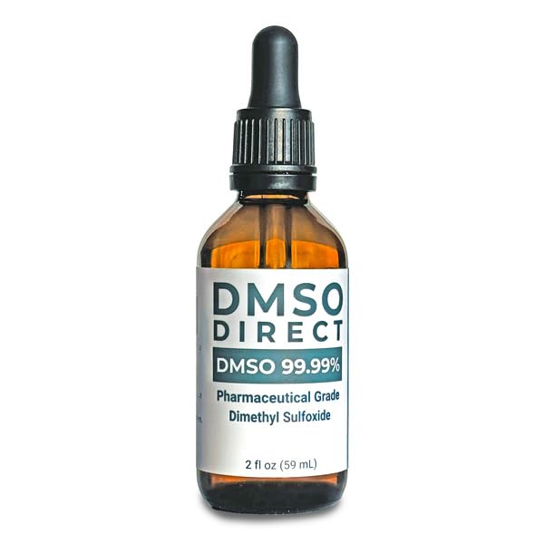 DMSO Liquid 99.99% Pharmaceutical Grade Dimethyl Sulfoxide - Glass Dropper 2 oz