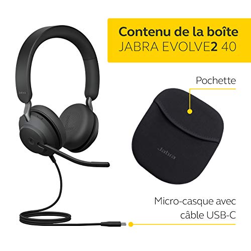 Jabra Evolve2 40 USB C MS Teams Stereo - vue 3