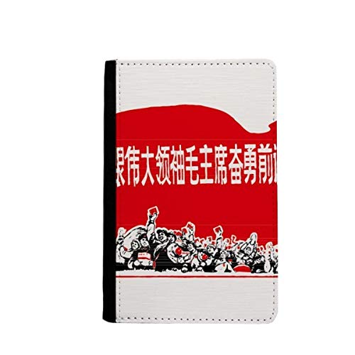 Porte-passeport rouge drapeau rouge au design graphique minimaliste et moderne