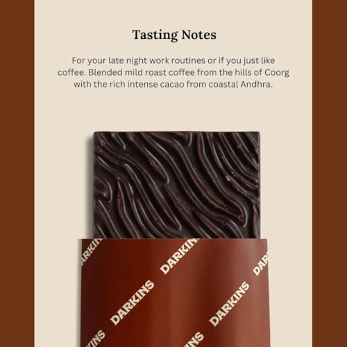 Image of Darkins | 65% Dark Chocolate With Coffee | Dark Chocolate Bar | Vegan | Natural | Gluten-free Chocolate | 50 Gm Each Pack Of 2