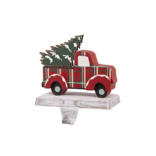 image for Glitzhome Christmas Stocking Holder Cute Truck with Christmas Tree Sto