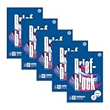 Staufen Style Briefblock - 5 Blöcke je 50 Blatt Briefpapier, DIN A4, 70 g/m², liniert (9 mm), 2-fach Lochung, geleimt