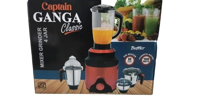 Image of Classic Mixer Grinder, 1000 Watts, 3 Jars, Red