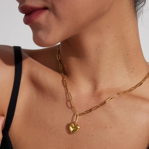 Gold & Silver Heart Pendant Necklace for Women - Trendy Stuff, Birthday & Daughter Gifts2