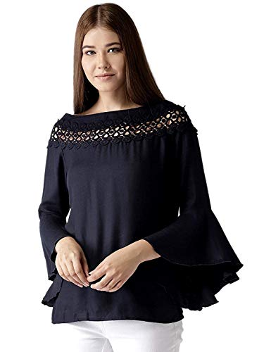 Image of Style Quotient Women Solid Viscose Rayon Smart Casual top
