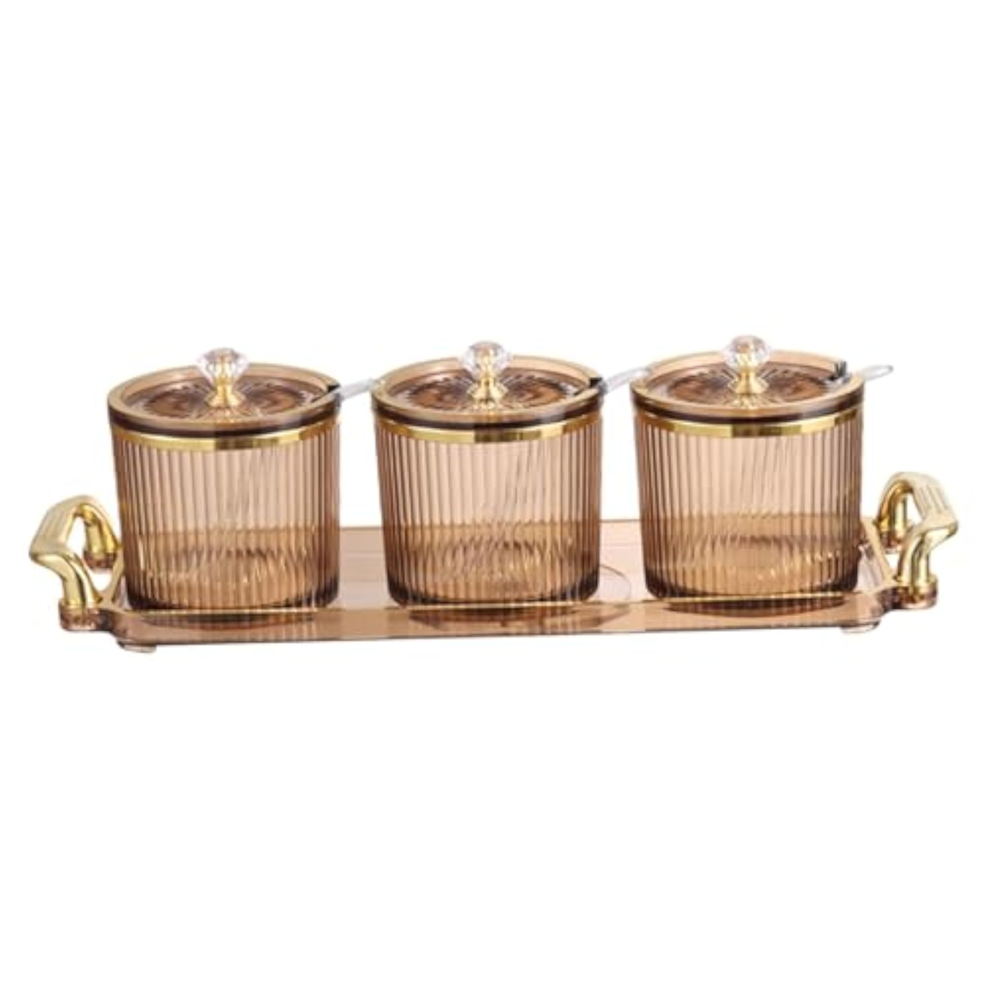 3 Pieces Stylish Simple Condiment Canisters Set