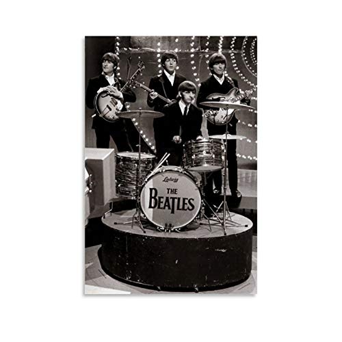 Beatles En Concierto Poster décoratif sur toile pour salon, chambre à coucher 30 x 45 cm - Les Beatles, Paul McCartney, John Lennon, RIngo Starr, George Harrison Beatles En Concierto Poster décoratif sur toile pour salon, chambre à coucher 30 x 45 cm