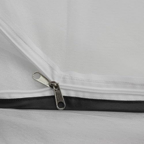 Red plegable para cama individual, toldo portátil de viaje y camping con tela de malla fina, color blanco