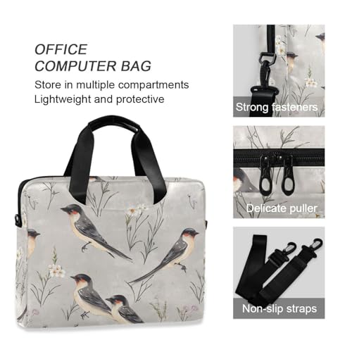 Funda para portátil 15.6 pulgadas con asa y correa gris miniatura 6