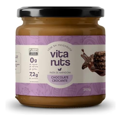 Pasta de Amendoim e Chocolate Crocante Vitanuts 205g