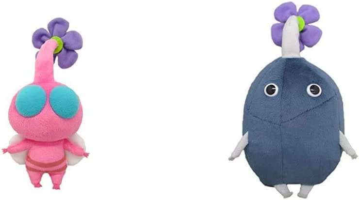Pikmin PK05 Winged Pikmin Plush Toy, Height: 5.9 inches (15 cm) & Pikmin PK04 Rock Pikmin Plush Toy, Height: 7.1 inches (18 cm) [Set Purchase]
