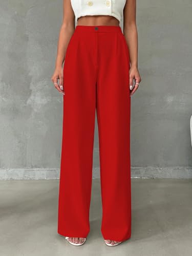 Image of Toochki Trousers for Woman Pants Women's Formal Office Korean | Black Track Pant | Straight | Cotton Spandex Stretchable Trouser | High-Waisted Bottom Wear