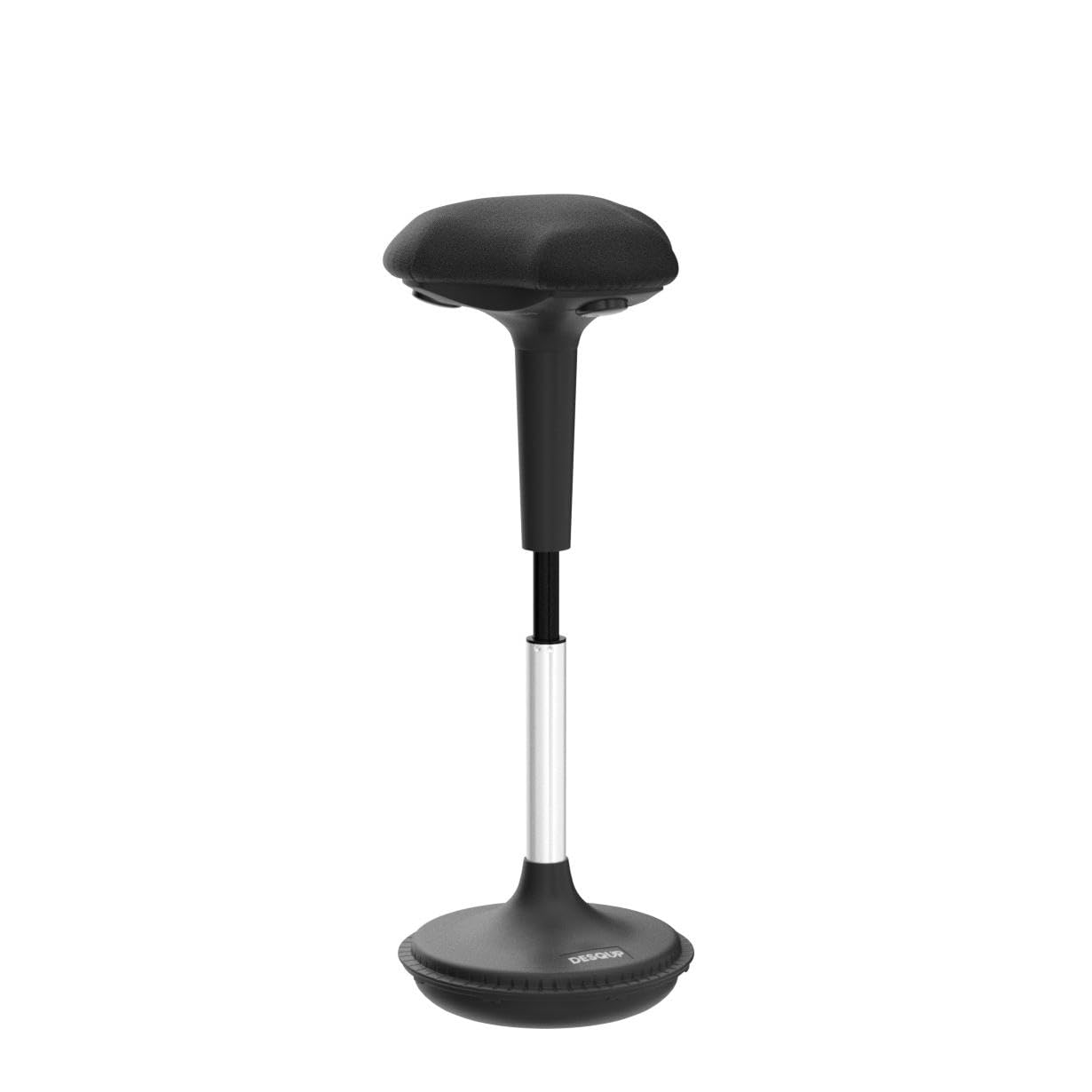 Wobble - Tabouret Ergonomique Bureau Assis-Debout Réglable 63-87 cm, Siège à roulettes 360° pour Bureau, Charge 130 kg, Idéal pour Postes Assis-Debout