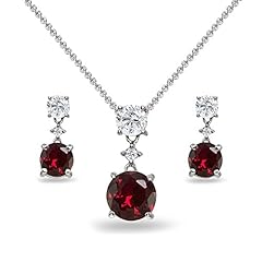 Synthetic Ruby - Sterling Silver