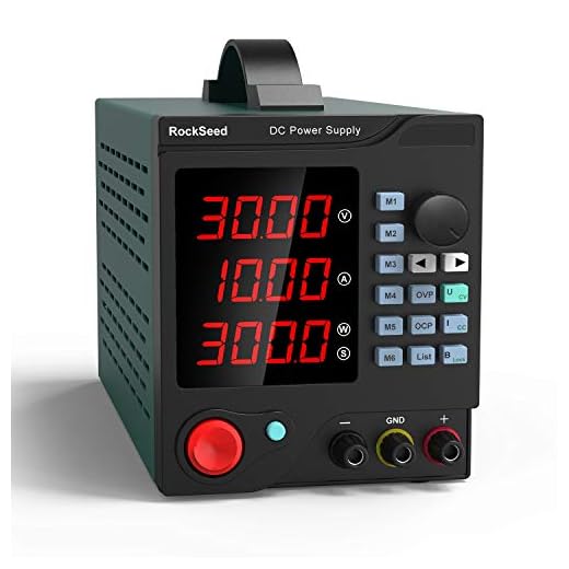 RockSeed RS305P Fuentes de Alimentacion Regulables de Conmutación Ajustable 30V / 5A Variable con Pantalla LED de 4 dígitos/6 Sets de Almacenamiento con software para PC e interfaz USB