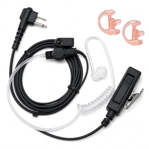Auriculares de tubo acústico PTT pack de 2 para Walkie Talkies Motorola CLS1450 P180 GP88