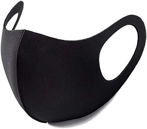 4 Pack Anti Dust Mouth Mask, Unisex Black Face Mask Reusable Fashion Mask Anime Face Mask Washable Mask Reusable Mask for Cycling Camping Travel for Adults Men Women