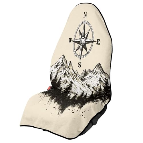 Image of Forest Car Seat Towel Cover Front Car Seat Covers Universal Front Seat Cover Waterproof Soft Auto Seat Covers Anti-Slip Universal Fit for Auto Truck Van SUV