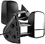 AUTOSAVER88 Tow Mirrors Compatible with 2007-2014 Chevy Silverado GMC Sierra, Power Heated Driver and Passenger Side Replacement Towing Mirror Set with Turn Signal and Dual Glass