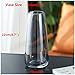 FANTESTICRYAN Modern Glass Vase Irised Crystal Clear Glass Vase for Home Office Decor (Crystal Grey)
