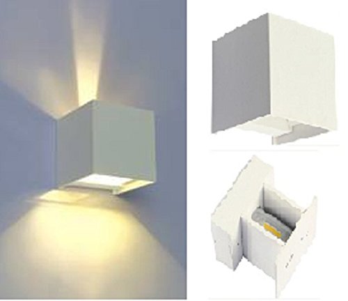 Applique LED Cubo 12W Per Esterno E Interno Con Faretti Regolabili - Luce Bianca Naturale 4000K IP65