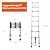 Fsazub Telescopic Ladder, 8.5 FT Aluminum Alloy Extension Ladder with Non-Slip Feet, Lightweight & Portable Multi-Purpose Folding Ladder for Indoor & Outdoor Work, 330lbs Max Capacity
