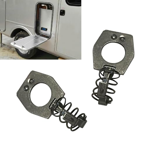 2 Pcs Rv Water Heater Latch Twist Cam Lock,1.5 Inches Durable Metal Camper Door Latch Assembly with Spring, Suitable for Most Cars, Rvs, Campers (Silver)