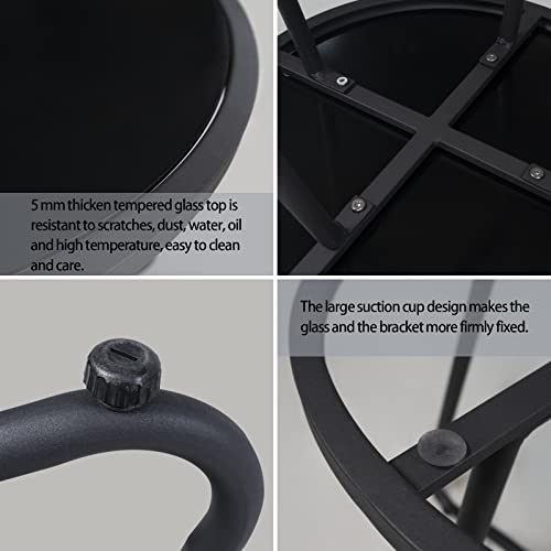 Yiyan Outdoor Side Tables, Resistant Steel Patio Side Table, Small Round End Table For Patio Balcony Porch Garden (17 Inch Black) #TOP3