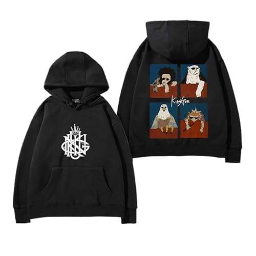 [HESUIT] King Gnu �L���O�k�[ �p�[�J�[ �����Y ���� ������� �t�[�h�t�� �X�E�F�b�g �t�H�~�� ������� �t�[�h�t�� ���C���[�h �g�b�v�X �V���v�� �J�W���A�� �傫���T�C�Y �j�����p