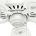Hunter 52 inch Indoor Ceiling Fan No Light with Pull Chain - White Ceiling Fan without Light, Standard Mount, 5 Blades, For Bedroom, Living Room, or Kitchen - Builder Elite 53240, Snow White