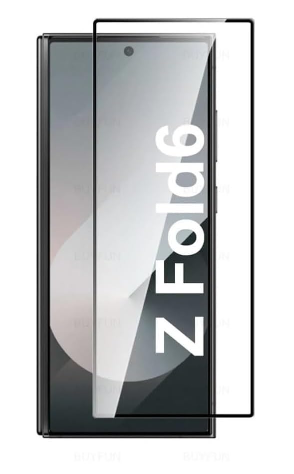 Image of HD (FingerPrint working) Tempered Glass Screen Protector Compatible for Samsung Galaxy Z Fold 6 5G with Edge to Edge coverage and Easy Installation kit