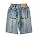 Kids Boys Baggy Jorts Jean Shorts with Drawstring Youth Straight Leg Denim Shorts Pockets Tween Preppy Thin Casual Bottoms (US, Age, 10 Years, 11 Years, M-Blue)