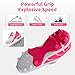 BKWHDAY Girls Softball Cleats Turf Baseball Shoes for Youth Kids Boys Lightweight Performance Supportive Rosered