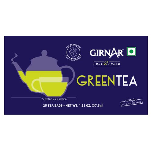 Girnar Green Tea Bags, (25 Tea Bags) #TOP4