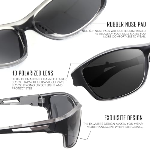 Image of CREEK UV Protected Polarization Sports Sunglasses for Men Driving Cycling Fishing Cricket Sunglasses