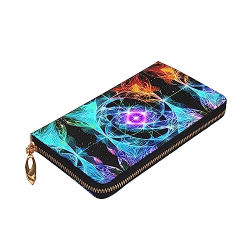 Eight Dimensional Space Long Zip Clutch Wallet - Unisex Phone Case with Credit Card Slots, Coin Compartment, Cash Slot3