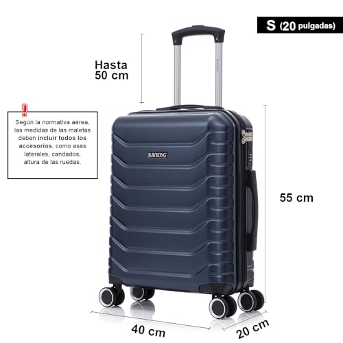 Variante de RAYKONG maleta de cabina 55x40x20cm Azul Marino 40L