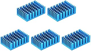 sourcing map 30x20x10mm Black Thermal Self Adhesive Aluminum Heatsink Electronic Radiators 5 Pcs