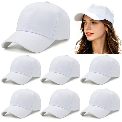 Image of 5 /6 Packs Vintage Washed Plain Baseball Cap Distressed Dad Golf Hat for Men Women