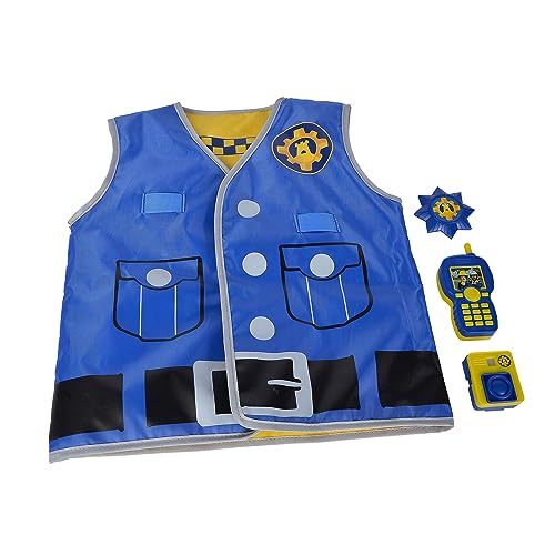 Simba 109252478 – Kit d'intervention de Police Sam Le Pompier, Gilet imprimé avec Fonction réversible, Body Cam 5 cm avec visionneuse d'images,...