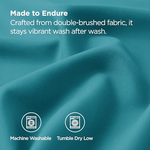 Image of Bedsure Queen Pillow Cases Set of 2 - Teal Brushed Microfiber Pillowcase 2 Pack, Super Soft and Cozy Pillow Case Covers with Envelope Closure for Kids, Wrinkle, Fade Resistant, 20x30 Inches