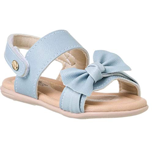 Sandália Bebê Cute Cute Laço Cor: Azul Claro - Tam.: 17