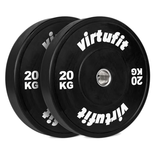 VirtuFit Bumper Plate - Disques olympiques en caoutchouc - 50 mm - Lot de 2 x 20 kg