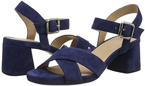 Geox Women's D GENZIANA MID B Heeled Sandal, Blue, 5 | Image 6